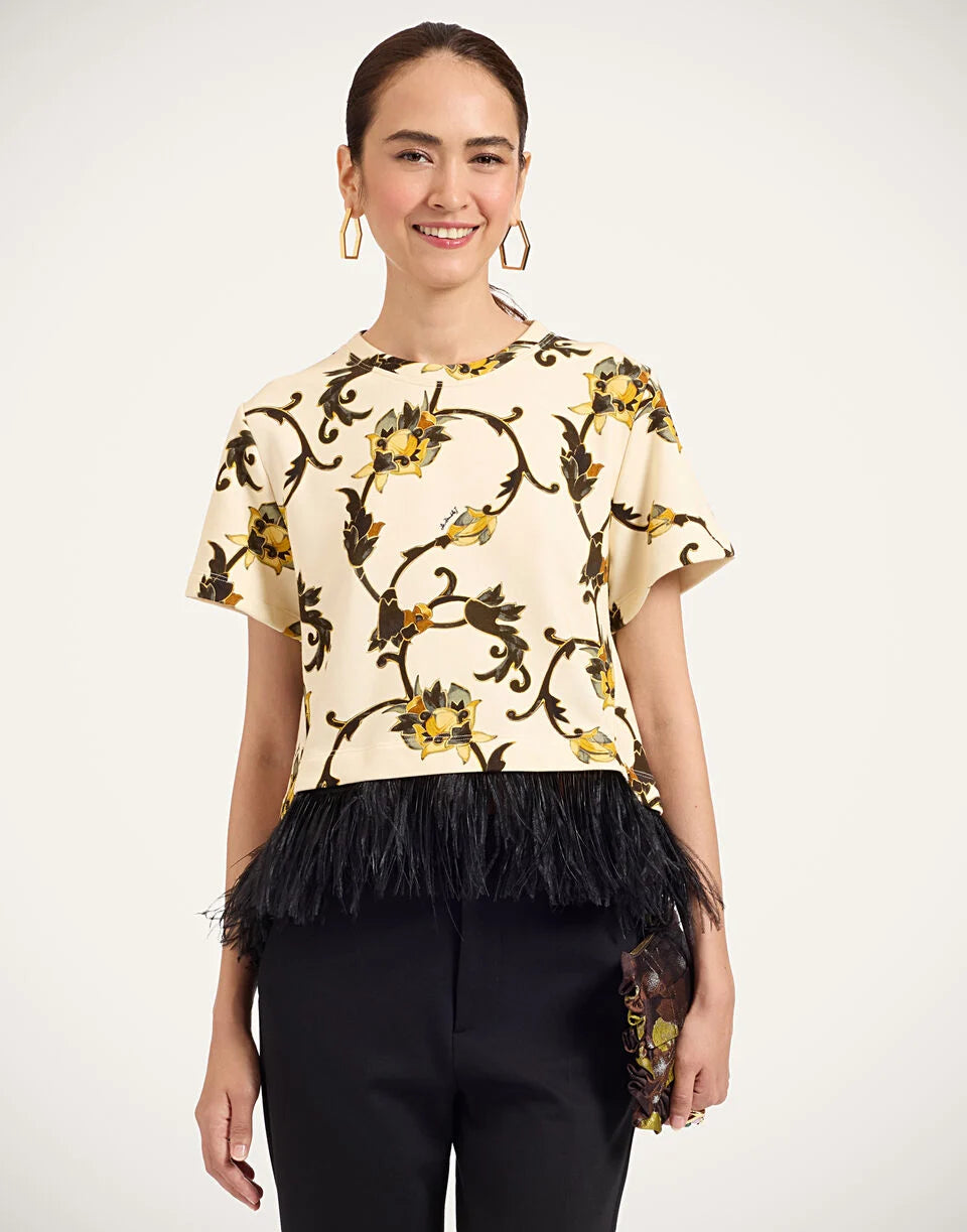 La Scala Tee in Buttercup White