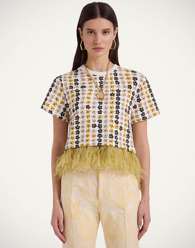 La Scala Tee - Cupid White with Feathers
