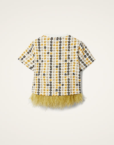 La Scala Tee - Cupid White with Feathers
