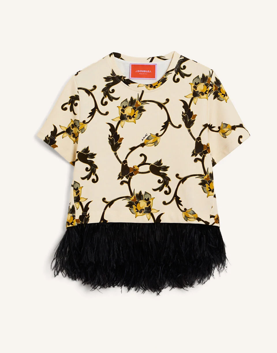 La Scala Tee in Buttercup White