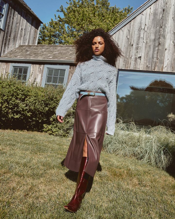 HUDLEY SKIRT - Oxblood