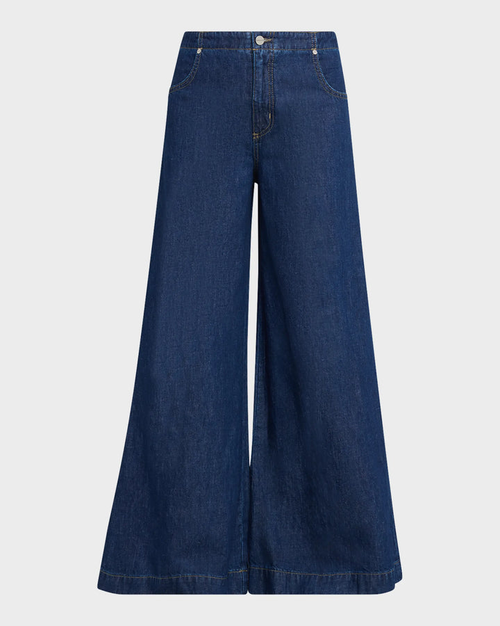 Dillon Jeans in Cotton-Linen Denim - Navy