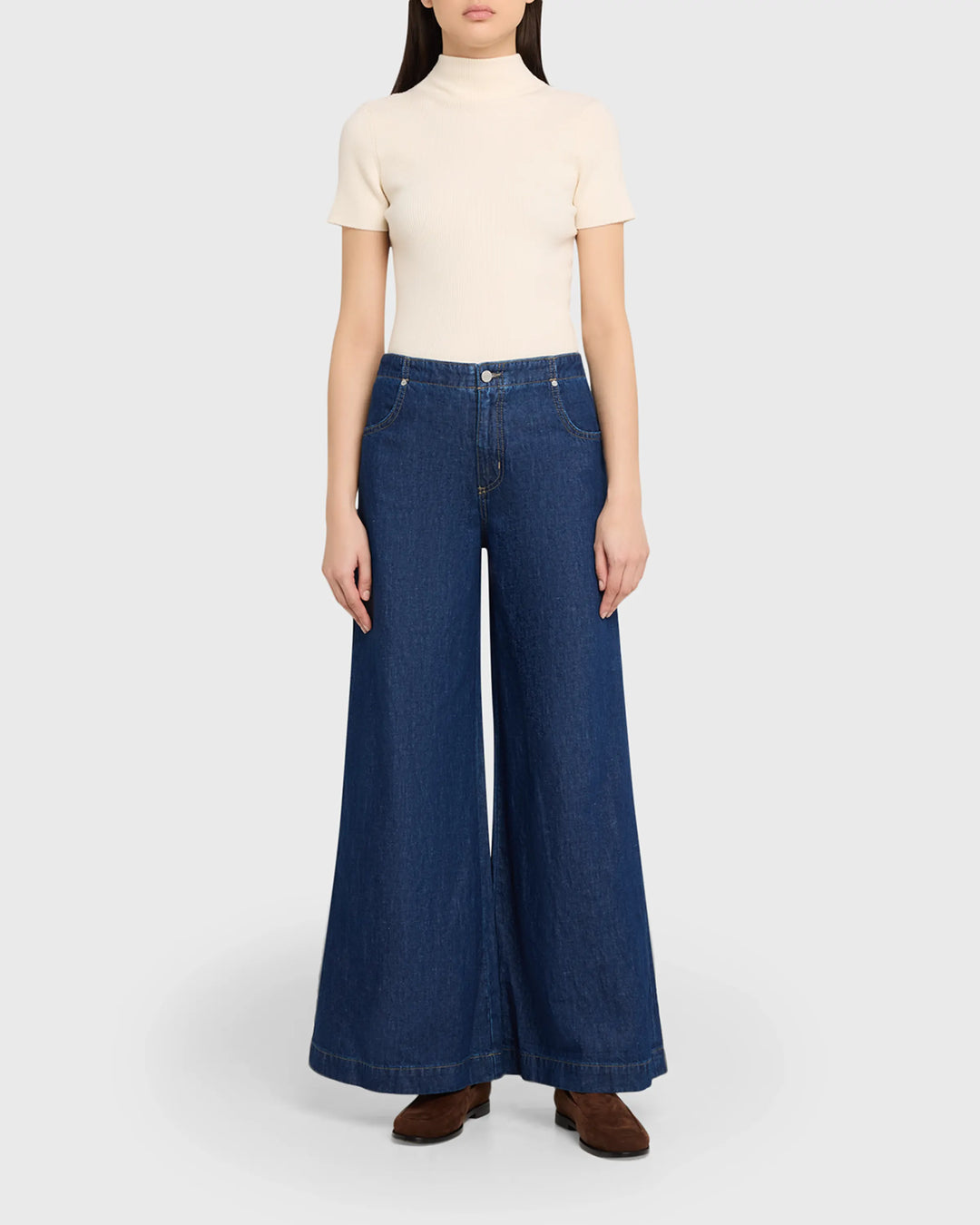 Dillon Jeans in Cotton-Linen Denim - Navy