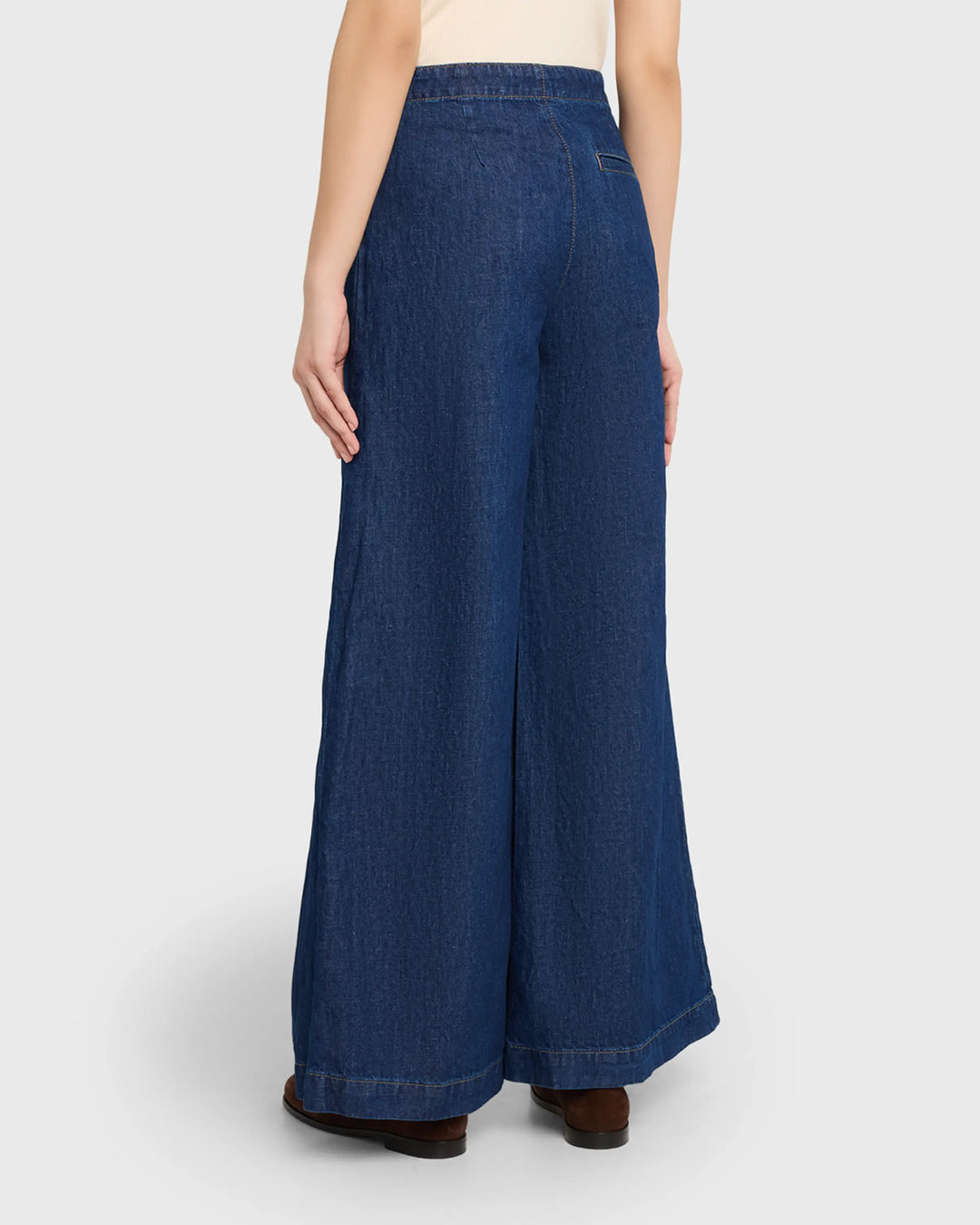 Dillon Jeans in Cotton-Linen Denim - Navy