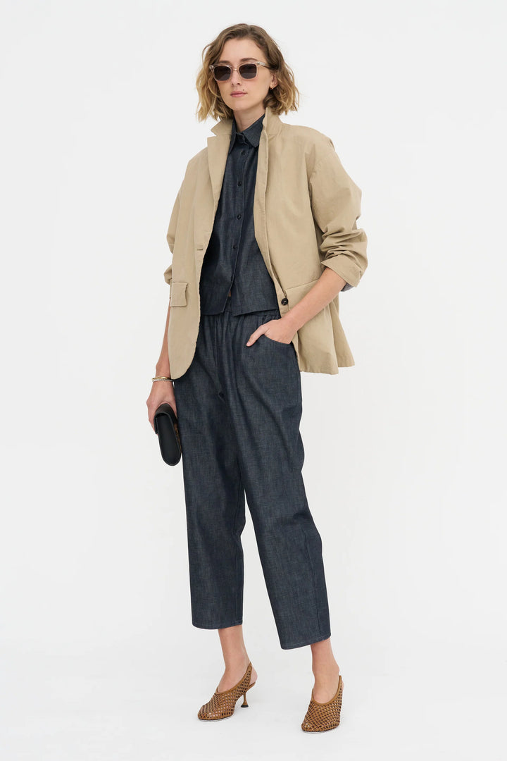 Carrot Pants Jeans - Medium Blue