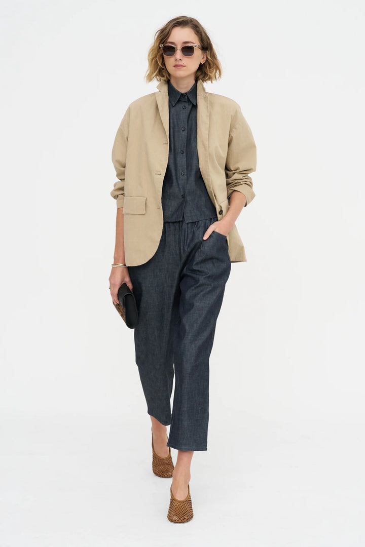 Carrot Pants Jeans - Medium Blue