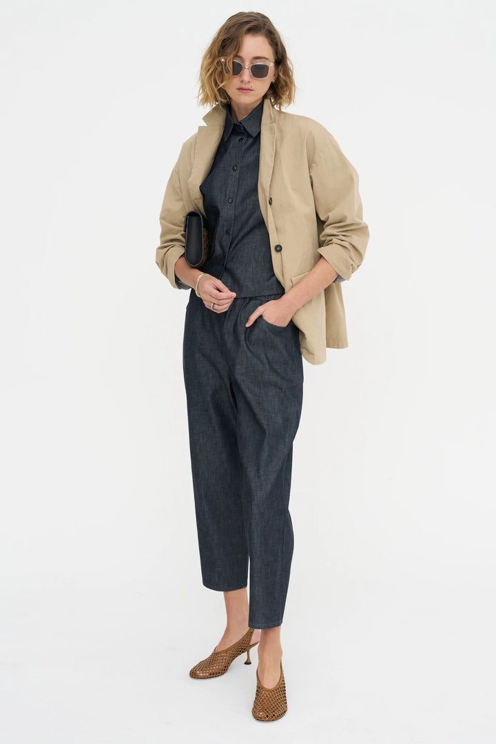 Carrot Pants Jeans - Medium Blue