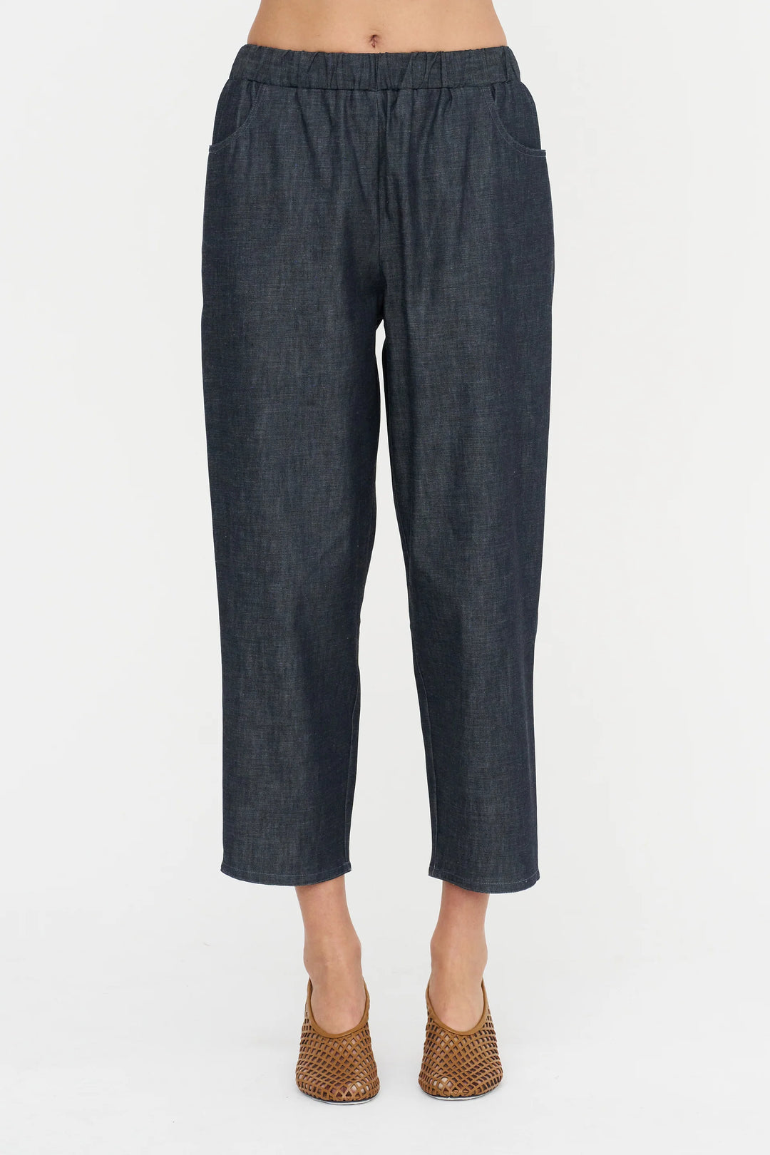 Carrot Pants Jeans - Medium Blue