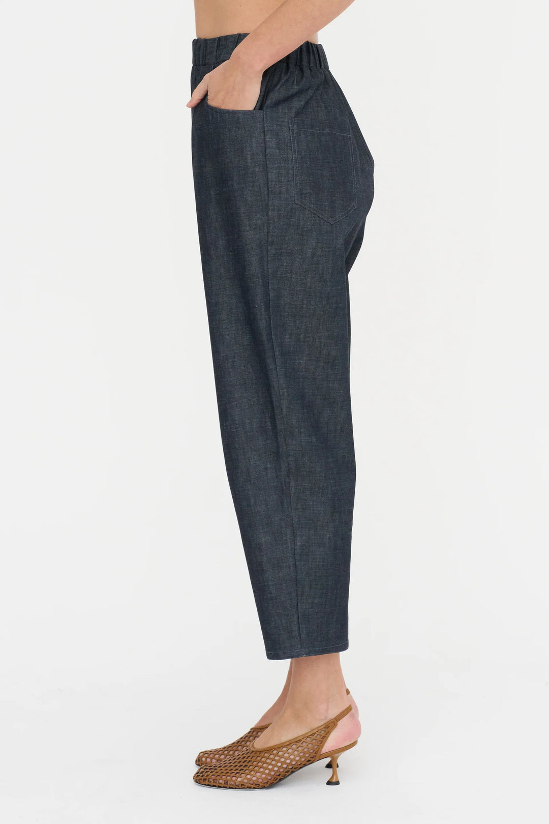 Carrot Pants Jeans - Medium Blue
