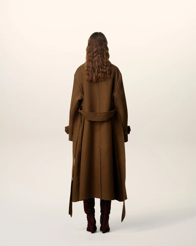 Wool Belted Mac - Hazelnut
