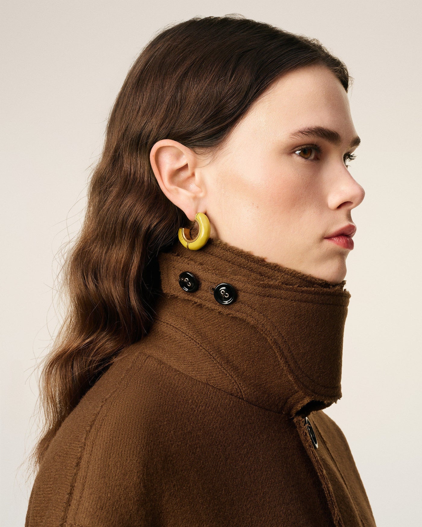 Wool Belted Mac - Hazelnut