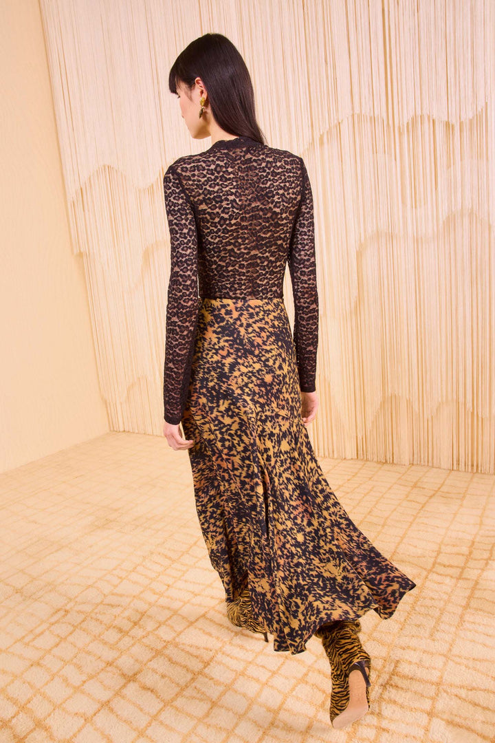 Chesca High Waisted Bias Skirt - Savannah