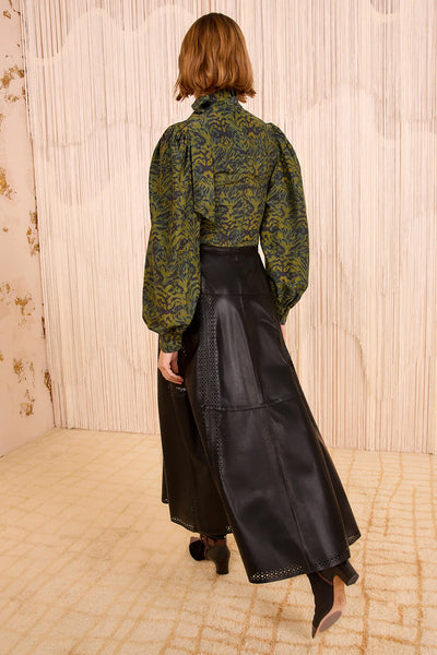 Aninda Leather Midi Skirt - More Colors Available