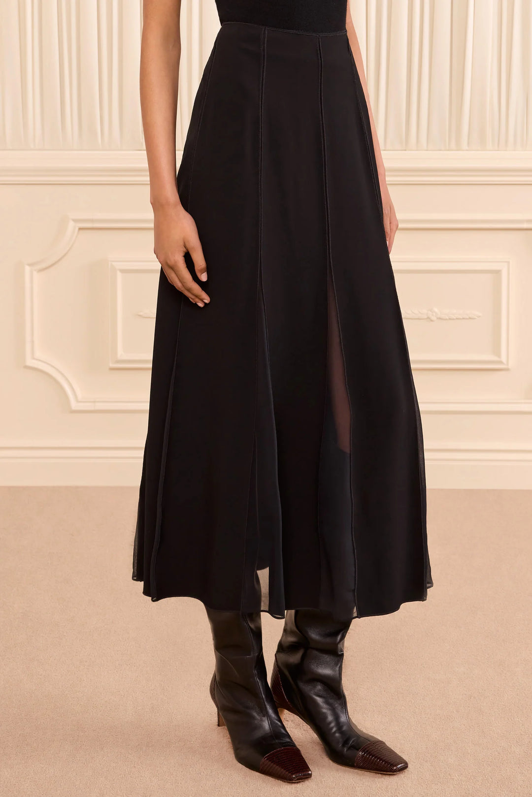 Elia Midi Skirt - Black