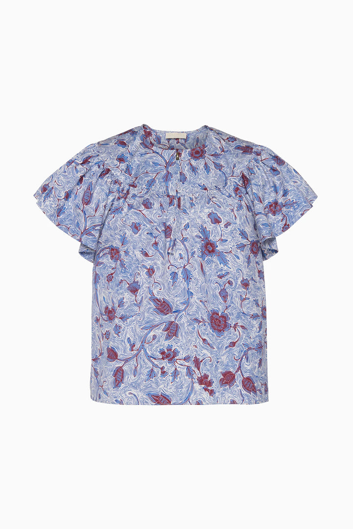 Perline Cotton Blouse - White Multi
