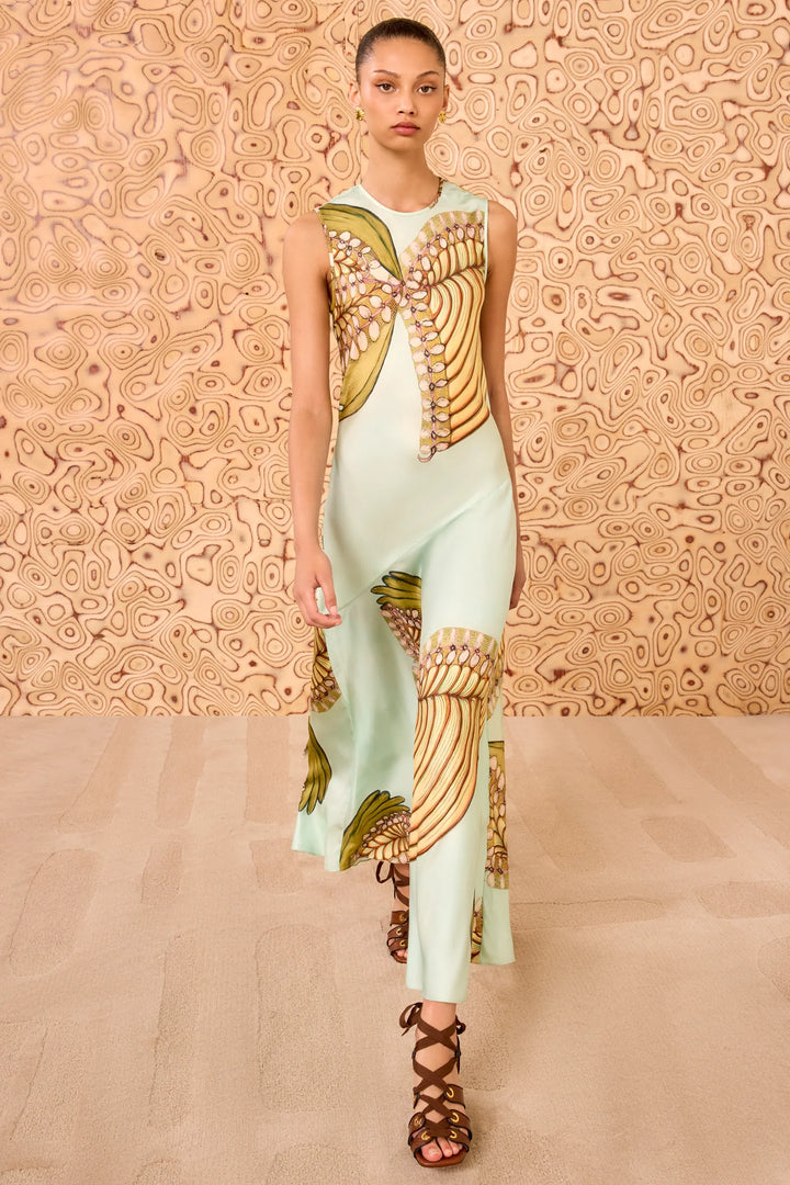 Gaea Midi Dress - Blue Multi