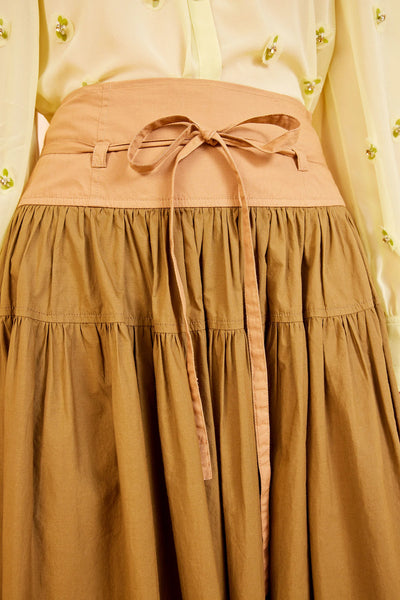 ANGELINE SKIRT - Sahara Colorblock