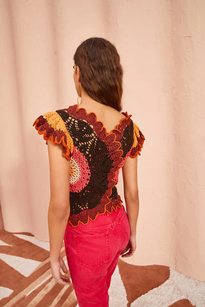 Magdalena Top - Pomegranate
