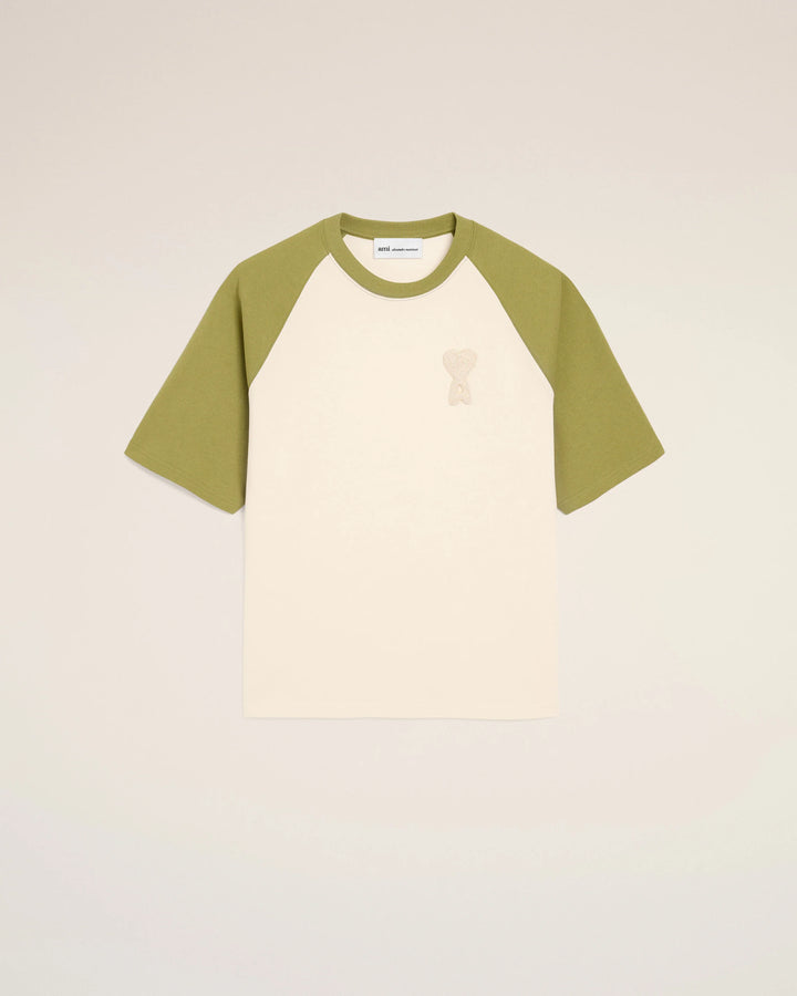 T-Shirt with Knitted Patch - Green Multi