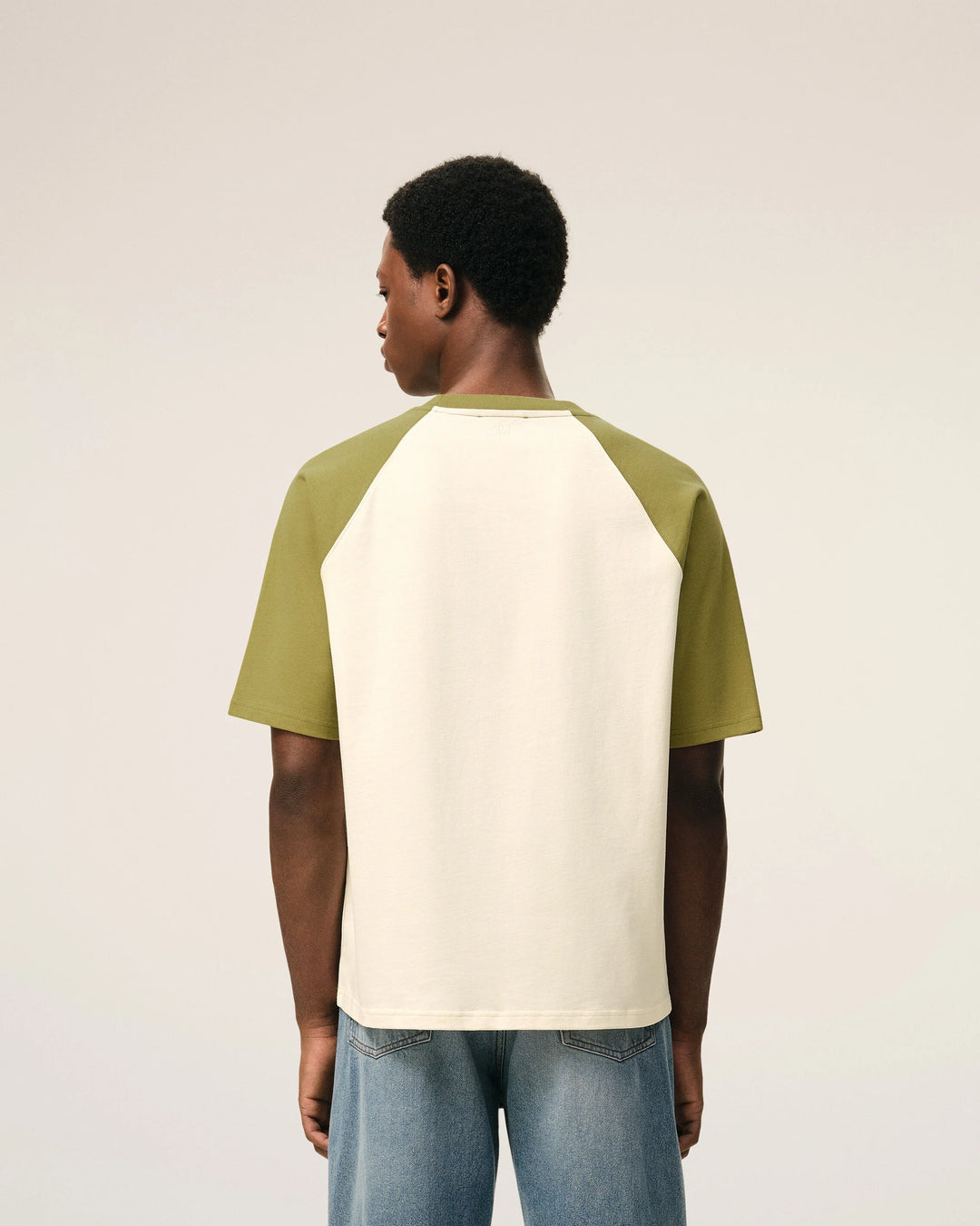 T-Shirt with Knitted Patch - Green Multi