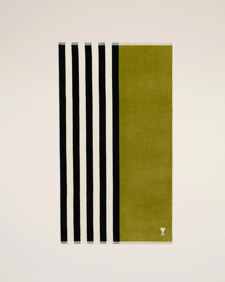 Little Ami Stripes Towel - Green Multi
