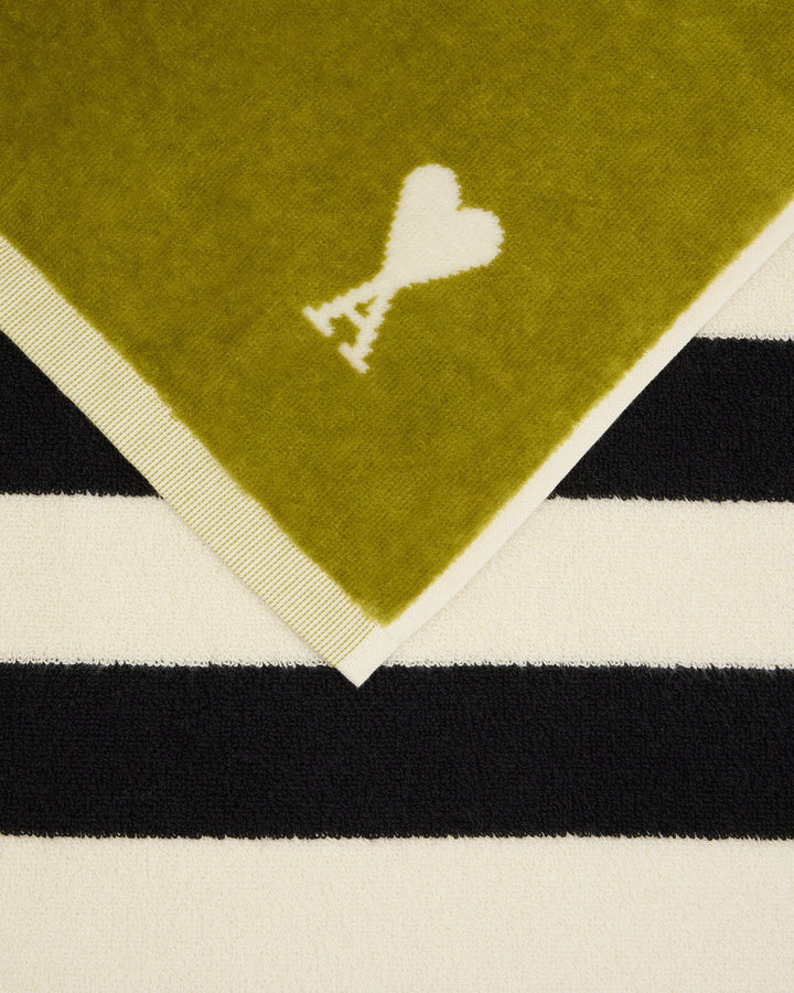 Little Ami Stripes Towel - Green Multi