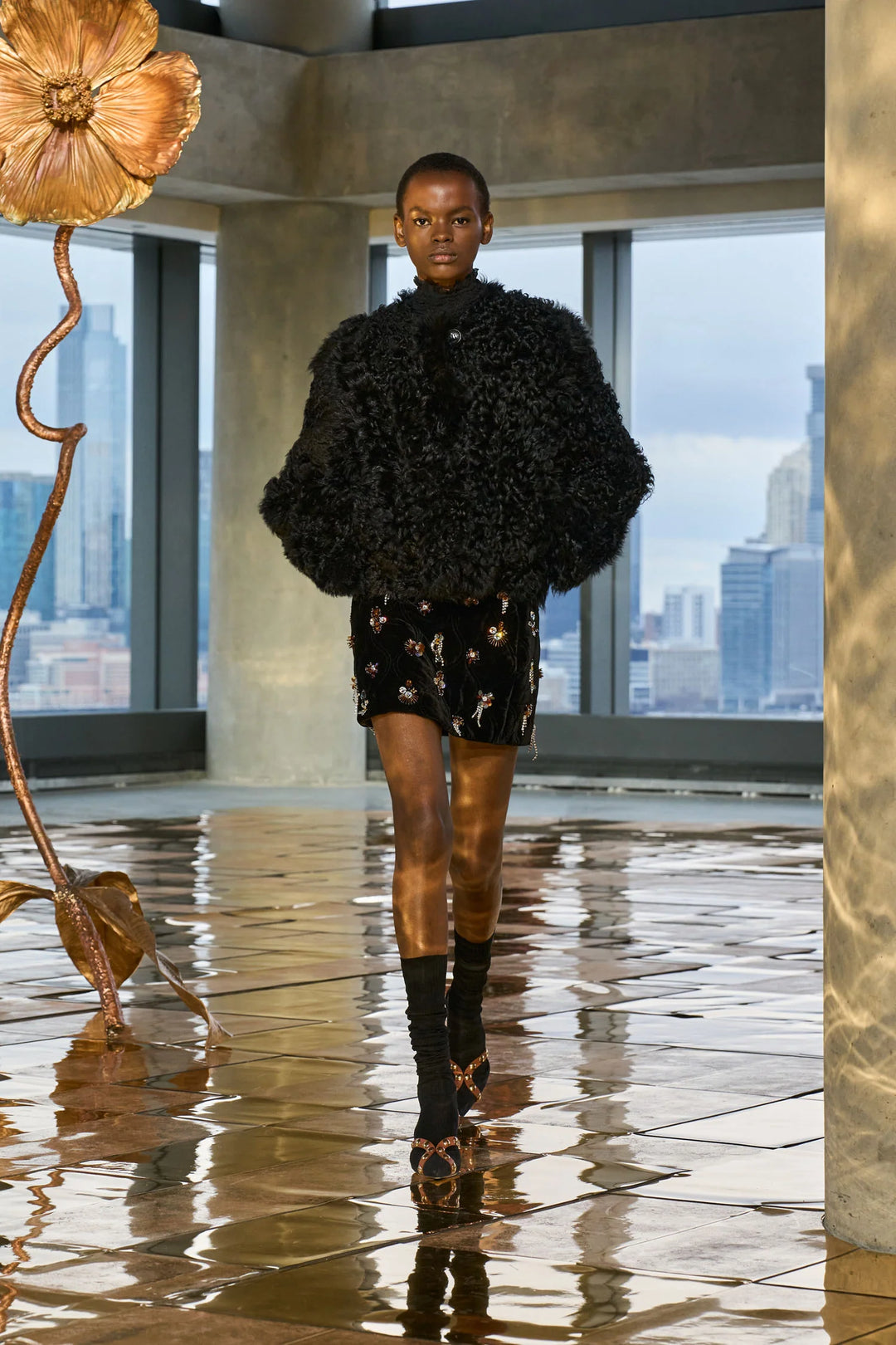 Vendome Studded Kitten Heel - Noir Mixte