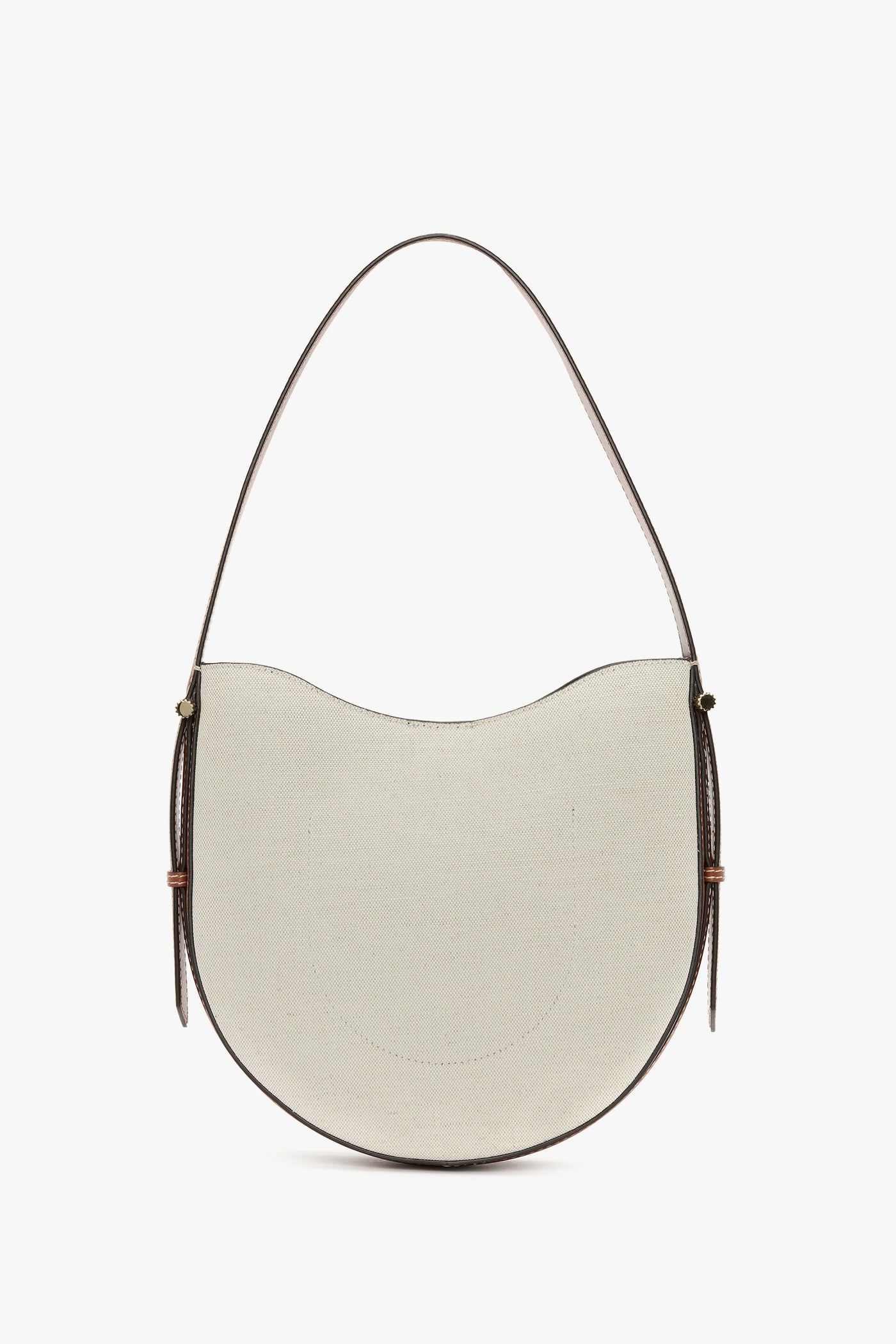 Medium Dia Hobo Bag - Ivory Canvas With Tan Leather