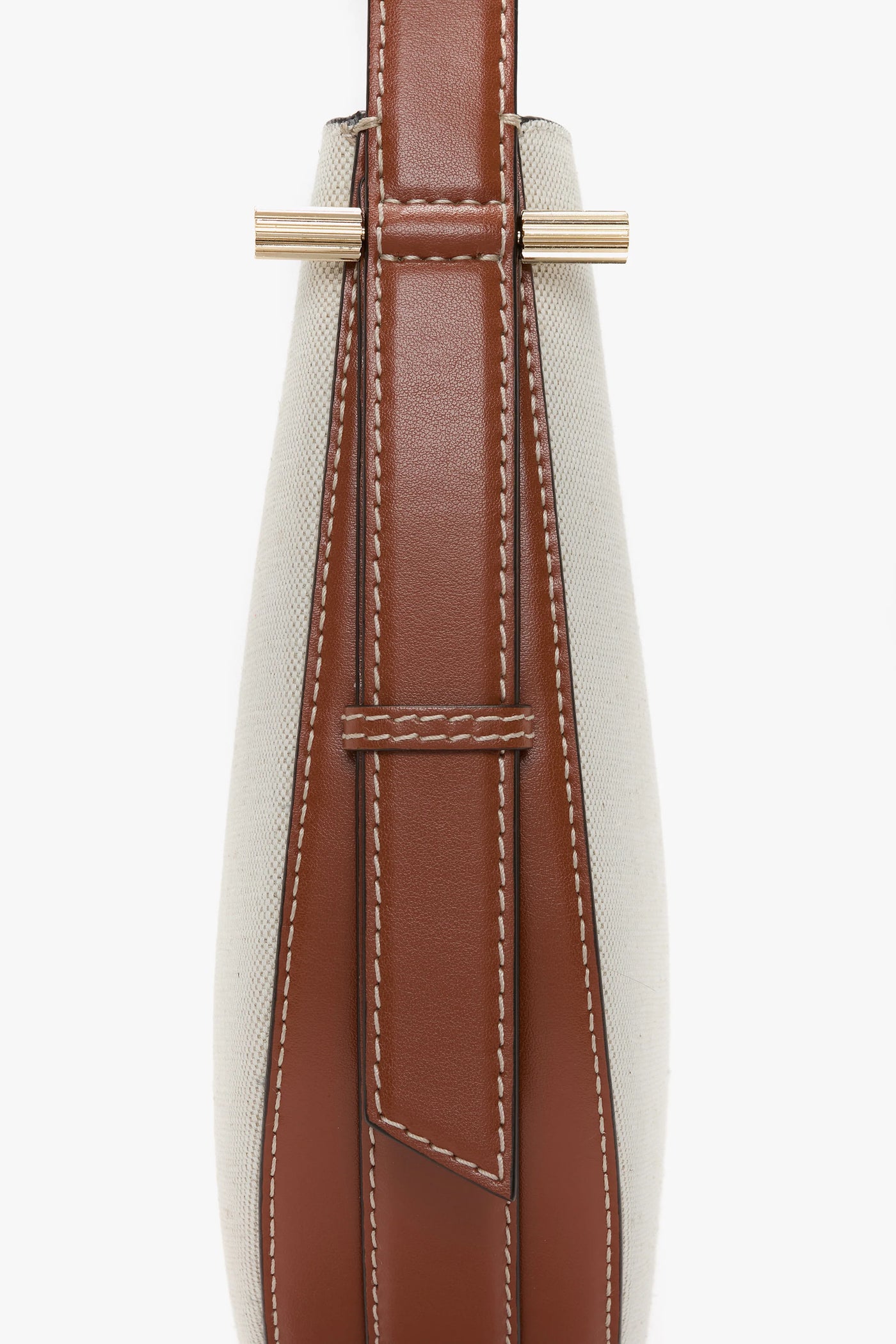 Medium Dia Hobo Bag - Ivory Canvas With Tan Leather