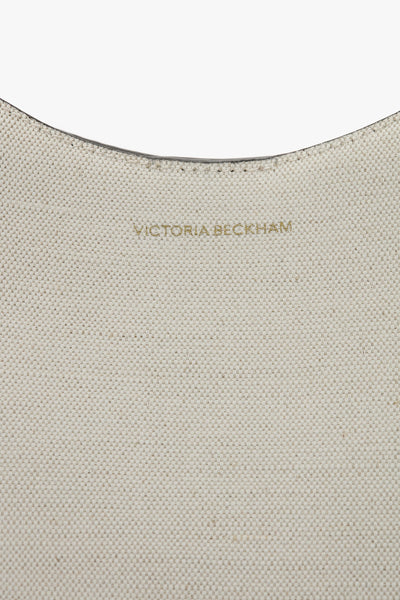 Medium Dia Hobo Bag - Ivory Canvas With Tan Leather