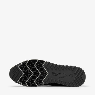 Veles Crochet Knit Low-Top Trainers - Black with Pearls