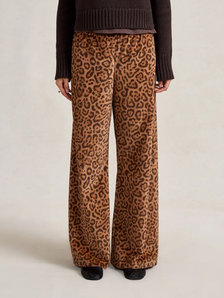 Velvet Roman Pant - Leopard Print