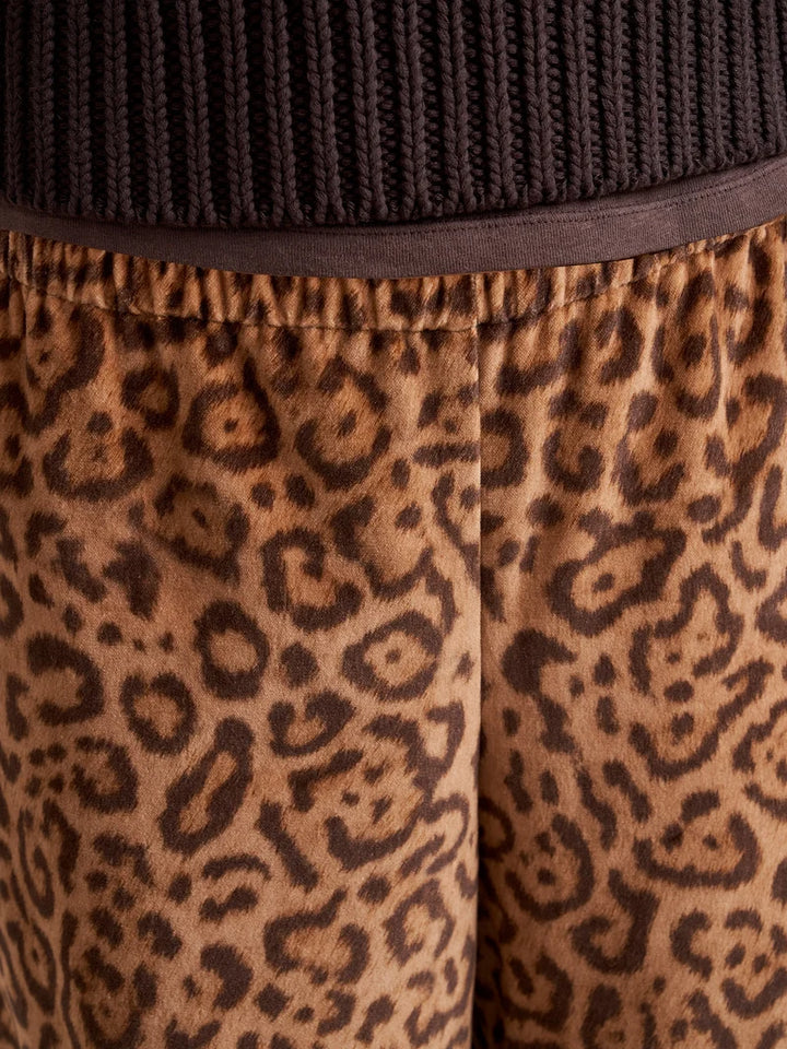 Velvet Roman Pant - Leopard Print