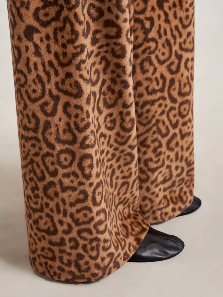 Velvet Roman Pant - Leopard Print