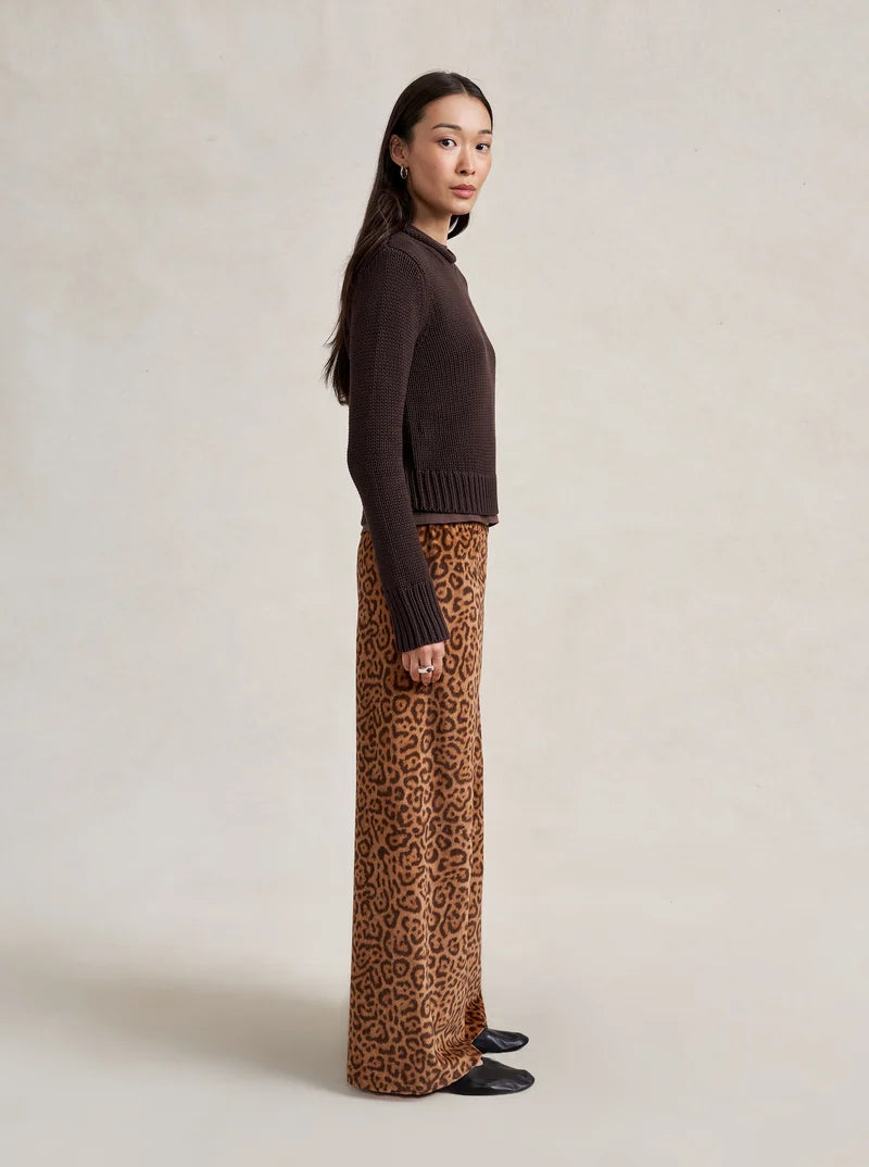 Velvet Roman Pant - Leopard Print