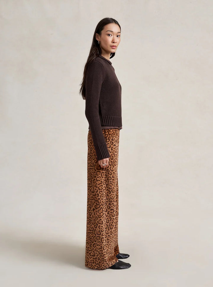 Velvet Roman Pant - Leopard Print