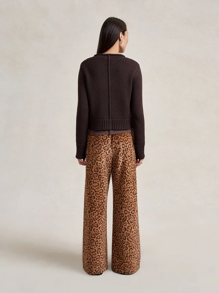 Velvet Roman Pant - Leopard Print
