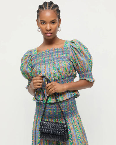 Vinnie Woven Leather Crossbody - More Colors Available