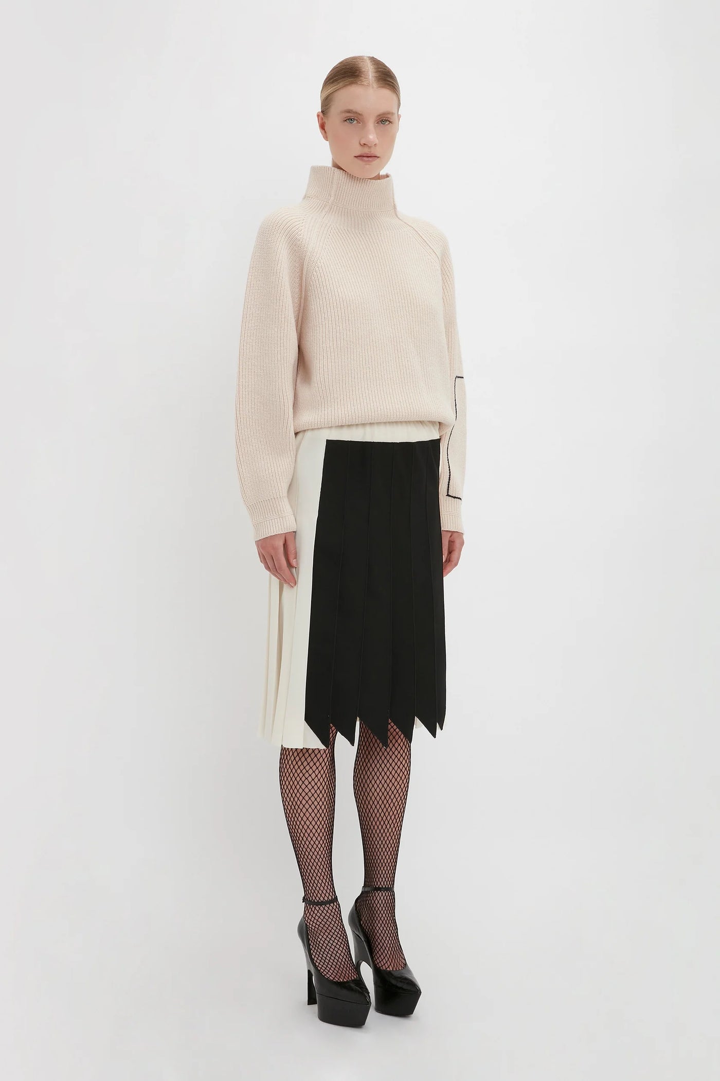 Pleated Panel Skirt - Vanilla