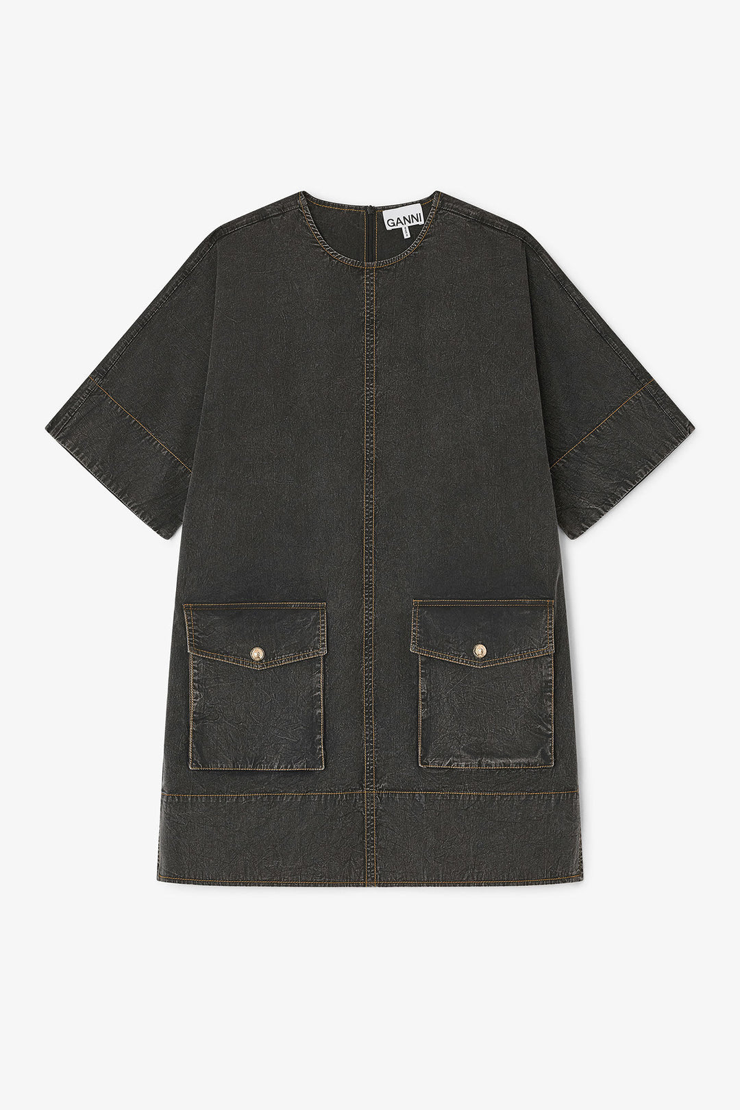 Washed Kimono Dress - Black