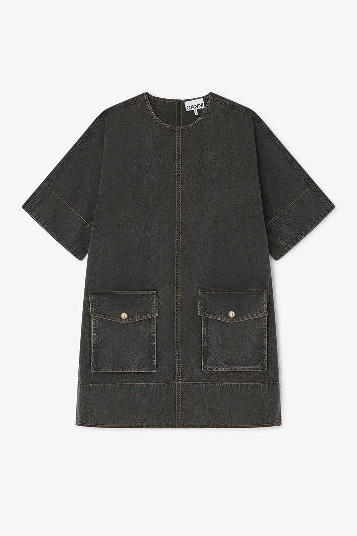 Washed Kimono Dress - Black