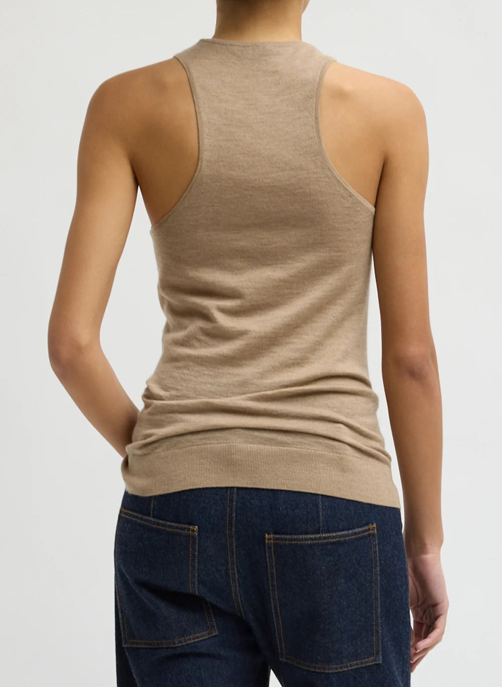 Tissue Cashmere Tank - Bone