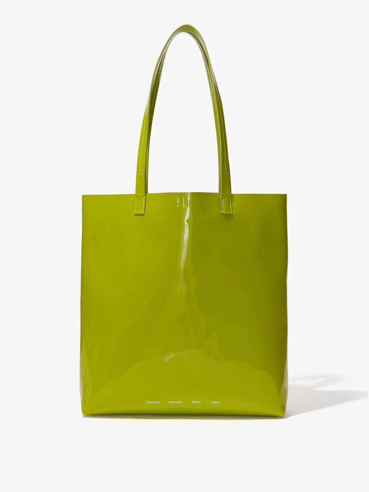 Walker Tote in Patent Leather - Chartreuse