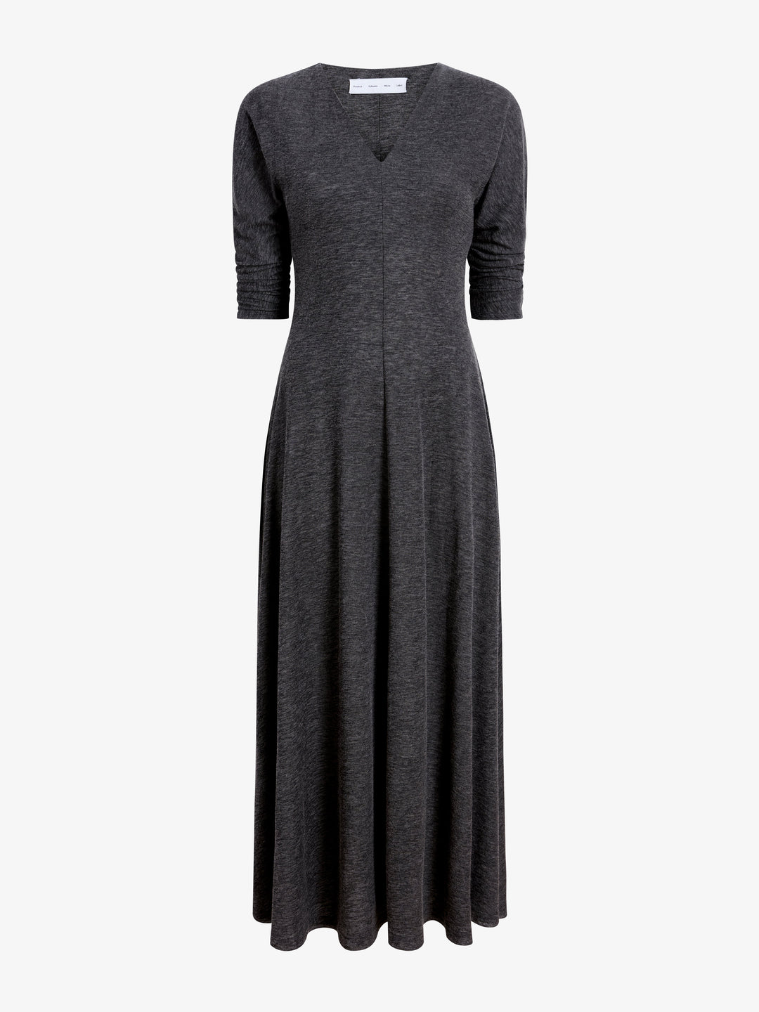 wool jersey dress Grey off-shoulder wool jersey dress