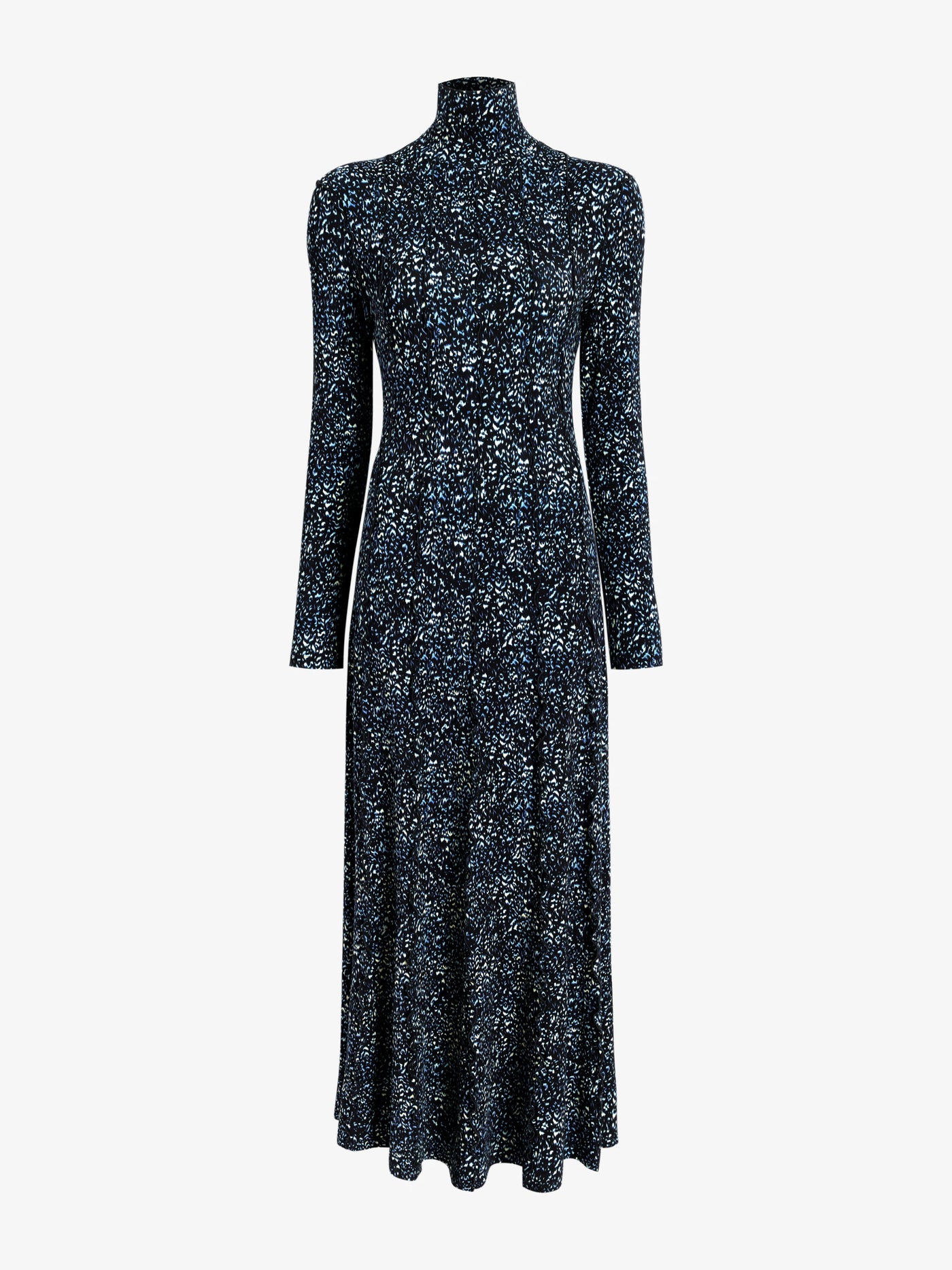 Mabel Dress in Cheetah Jersey - Navy Multi