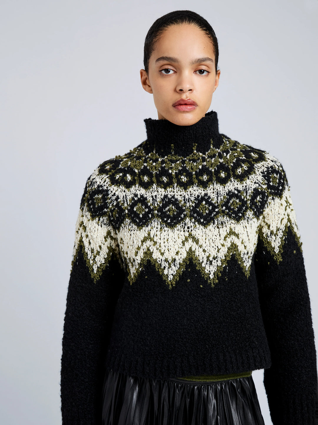 Lizzy Sweater in Textured Fairisle - More Colors Available
