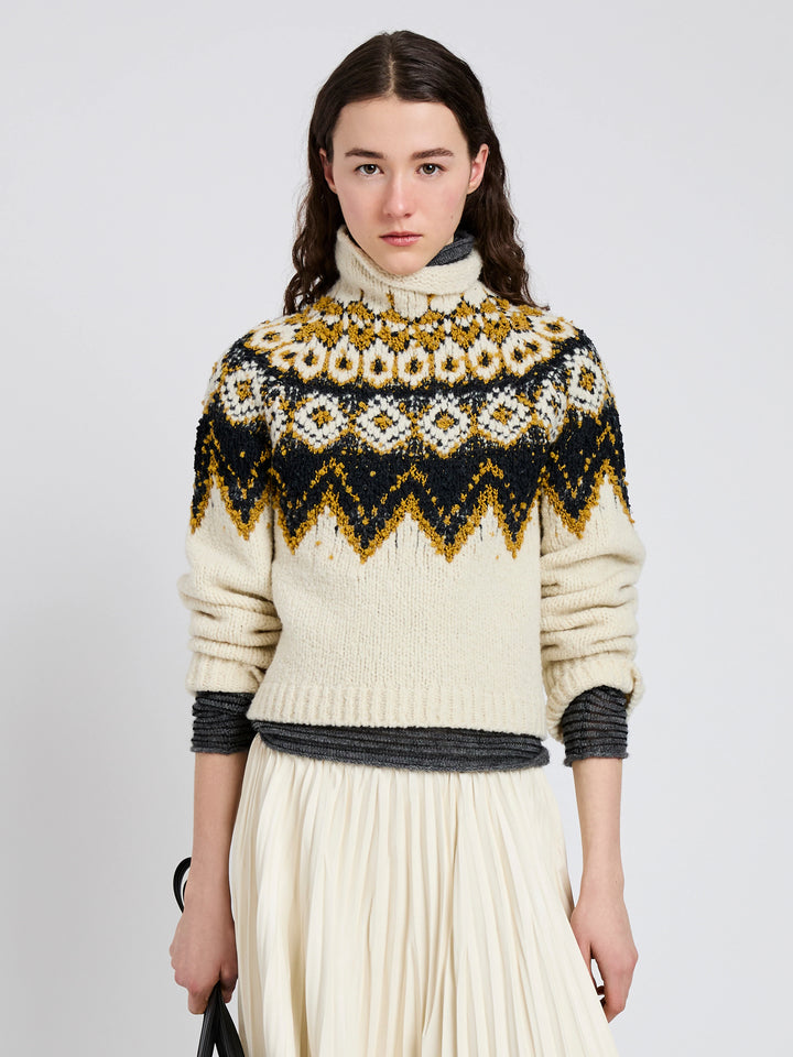 Lizzy Sweater in Textured Fairisle - More Colors Available