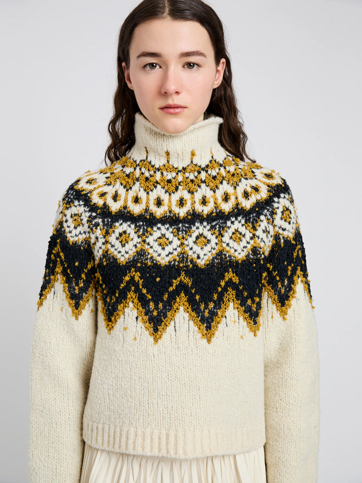Lizzy Sweater in Textured Fairisle - More Colors Available