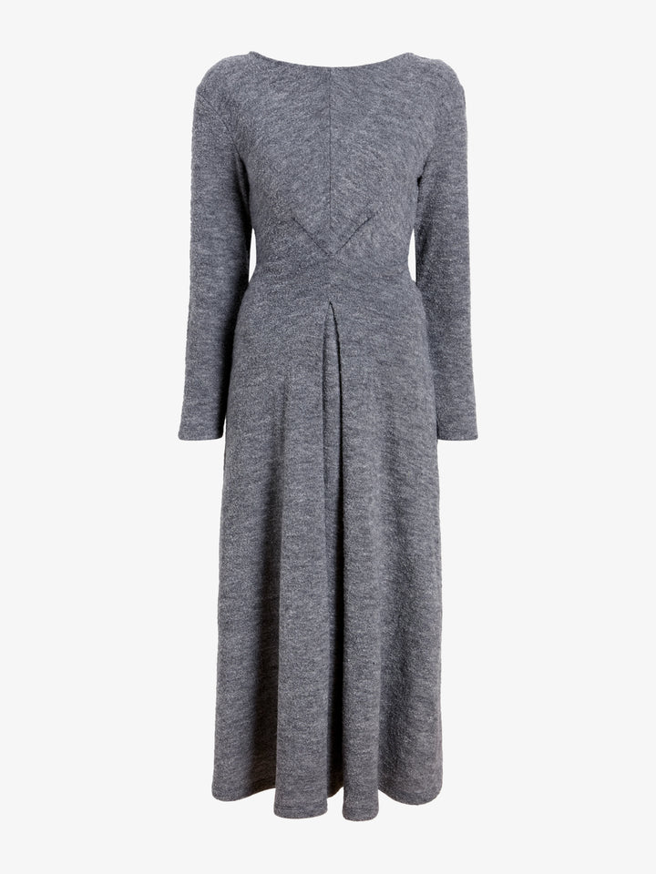 Sai Dress in Wool Jersey - Grey Melange
