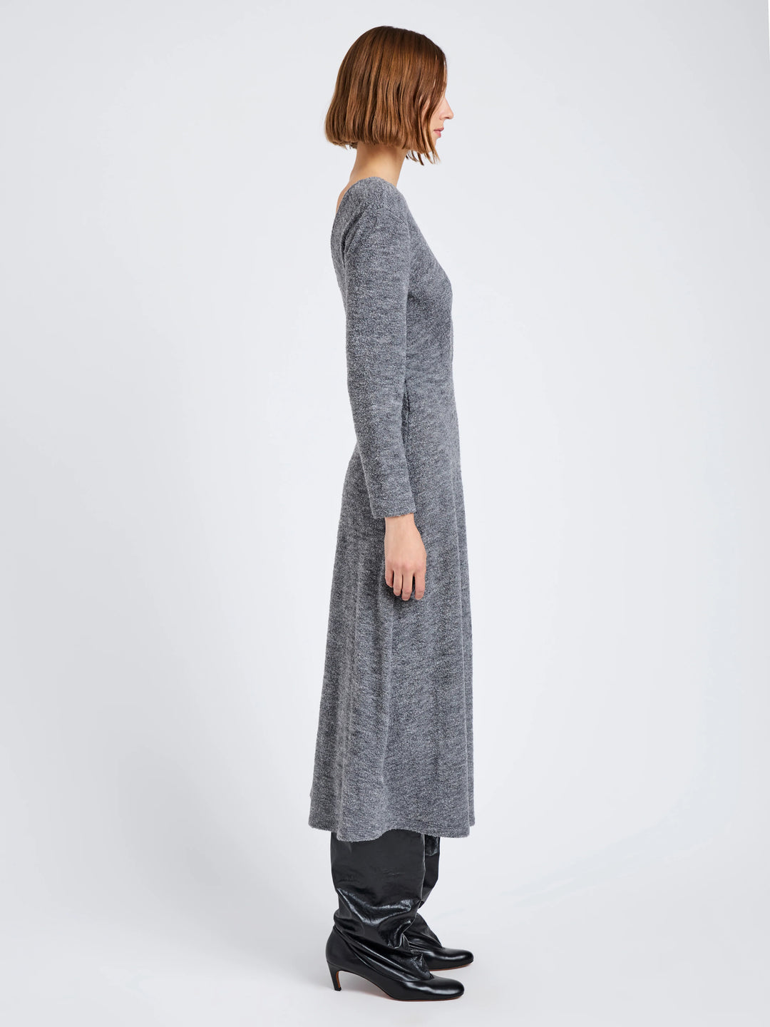 Sai Dress in Wool Jersey - Grey Melange